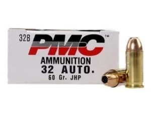 PMC 32 Auto Ammunition PMC32B 60 Grain Jacketed Hollow Point 50 rounds