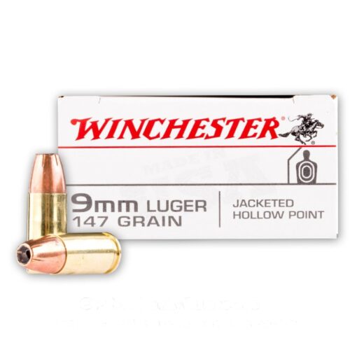 9mm 147 Grain JHP Winchester 500 Rounds