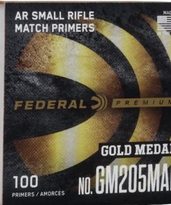 Federal Premium Gold Medal AR Match Grade Small Rifle Primers #GM205MAR Box of 1000 (10 Trays of 100)