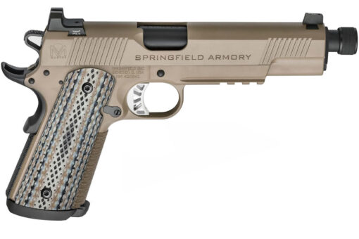 Buy Springfield 1911 Master Class Silent Operator 45ACP Flat Dark Earth (FDE) with Threaded Barr online