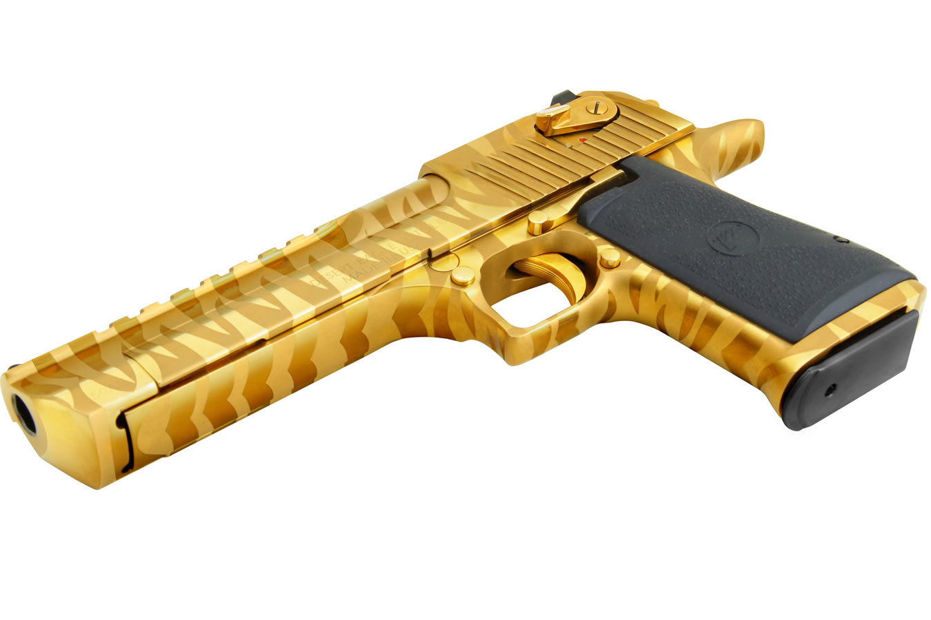 Cheap Magnum Research Desert Eagle .50 A.E. Mark XIX Titanium Gold with Tiger Stripes for sale Magnum Research Desert Eagle .50 A.E. Mark XIX Titanium Gold with Tiger Stripes