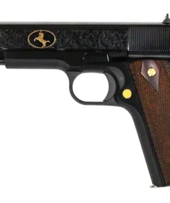 Colt 1911 Heritage .38 Super Full-Size Blued Pistol with Custom Scroll Engraving