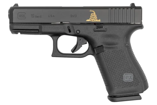 Glock 19 Gen5 9mm 15-Round Pistol with Dont Tread on Me / Gadsden Engraved Slide