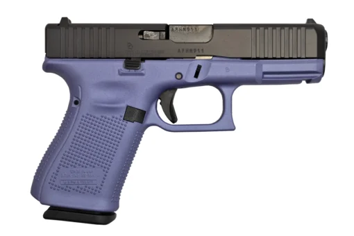 Glock 19 Gen5 9mm Pistol with Cerakote Crushed Orchid Frame and Black Slide