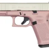 Glock 19 Gen5 9mm Pistol with Cerakote Pink Champagne Frame and Shimmering Aluminum Ce