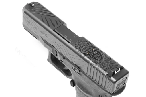 Glock 30SF Gen3 45 ACP Striker Fired Pistol with Custom Engraved Wolverine Slide