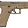 Glock 45 9mm Pistol with Front Slide Serrations, FDE Frame and Patriot Brown Slide Finish