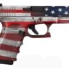 Glock G19 Gen 4 9mm Luger 4.01 15+1 American Flag Cerakote American Flag Polymer Grip Fixed Sights