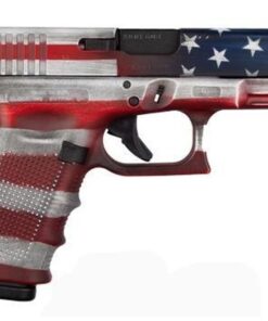 Glock G19 Gen 4 9mm Luger 4.01 15+1 American Flag Cerakote American Flag Polymer Grip Fixed Sights