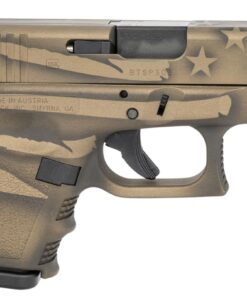 Glock G26 Gen3 Subcompact 9mm 3.43 10+1 Overall Black/Coyote Battle Worn Flag Cerakote