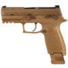Sig Sauer P320 M18 Commemorative Edition 9mm Carry Size Flat Dark Earth (FDE) Striker-Fired Pistol
