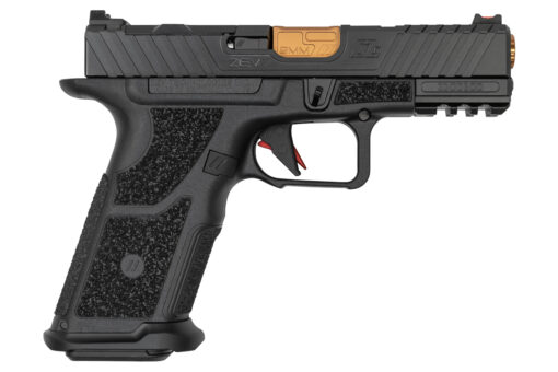 Zev Technologies OZ9 Compact 9mm Pistol with X Grip Polymer Frame and Bronze Barrel