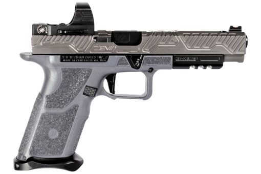 Zev Technologies OZ9 Competition 9mm Full-Size Pistol with Titanium Gray Finish and Bushnell First Strike 2.0 Red Dot
